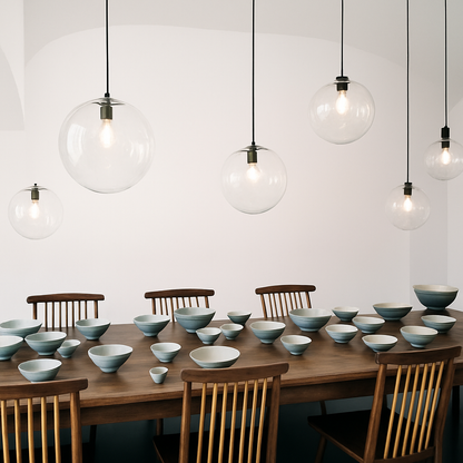 Kara Modern Black Pendant Light – Stylish Glass Design for Elegant Interiors