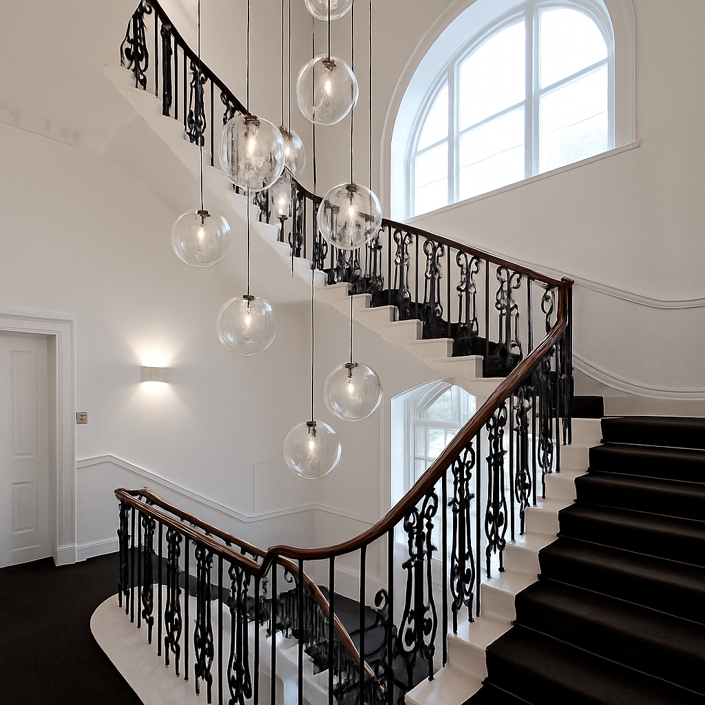 Kara Modern Black Pendant Light – Stylish Glass Design for Elegant Interiors