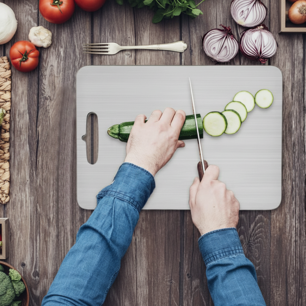 Corvian Professional Antibacterial Cutting Board – Durable Titanium Surface for Easy Food Prep