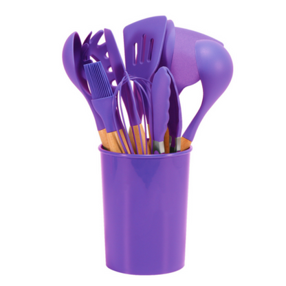 Virella Silicone Cooking Utensils Set – Eco-Friendly, Heat-Resistant Tools for Daily Cooking