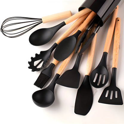 Virella Silicone Cooking Utensils Set – Eco-Friendly, Heat-Resistant Tools for Daily Cooking