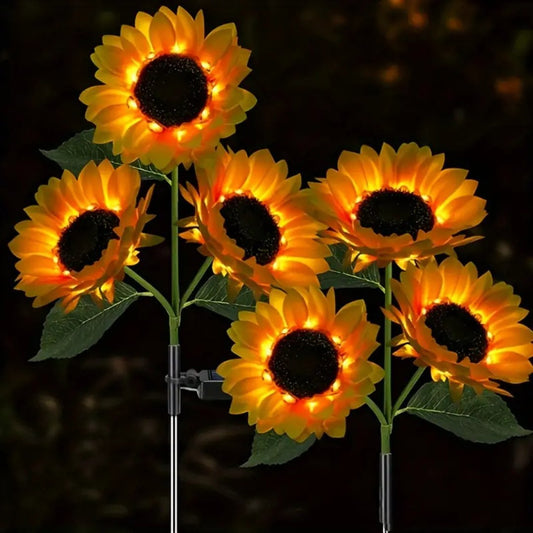 Luni Sunflower Solar Garden Lights Outdoor – Automatic LED Illumination for Yard Ambiance