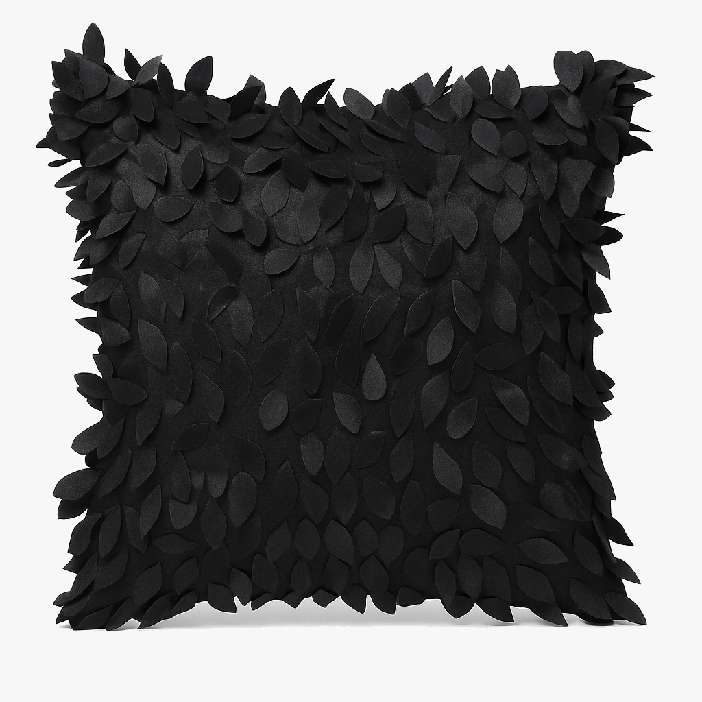 Lisl Leafy Cushion Cover – Stylish 3D Embroidery for Elegant Interiors