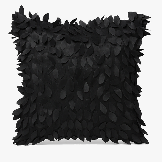 Lisl Leafy Cushion Cover – Stylish 3D Embroidery for Elegant Interiors