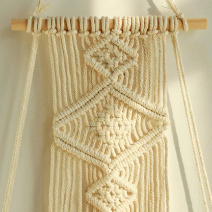 Amora Boho Macrame Wall Shelf for Plants and Home Decor