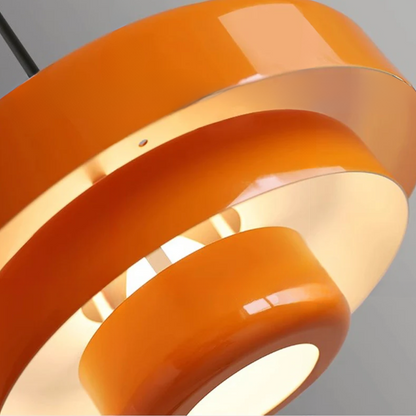 Pastel Tier Pendant Light with Aluminium Kitchen Design