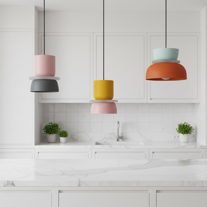 Marra Colorful Pendant Light – Playful Shapes for Modern Kitchen Pendant Lighting