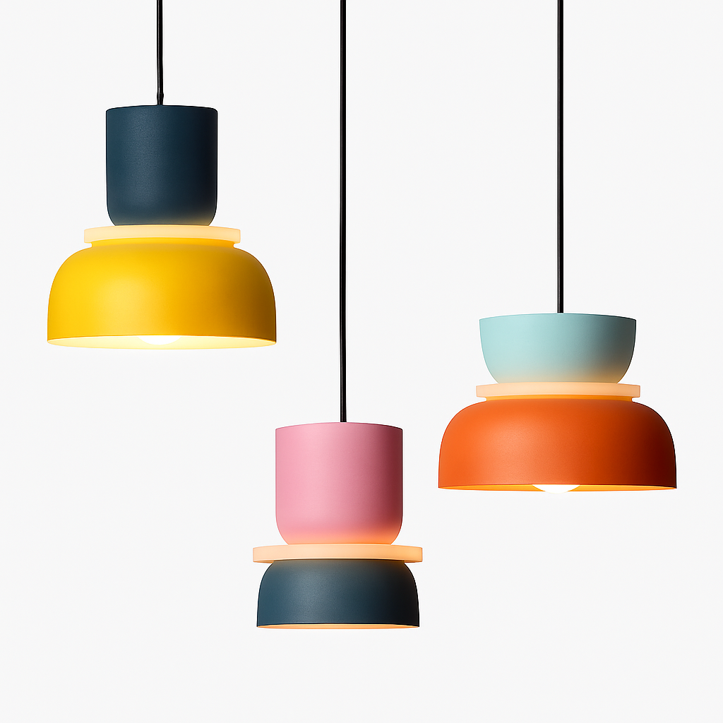 Marra Colorful Pendant Light – Playful Shapes for Modern Kitchen Pendant Lighting