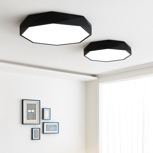Prism Octagon LED Ceiling Light with Modern Color Options