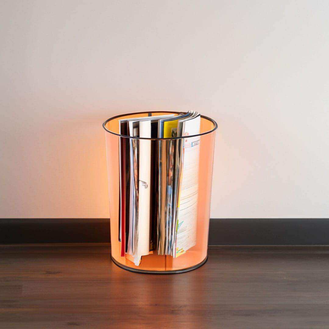 Moxy Transparent Waste Paper Bin – Modern Minimalist Design