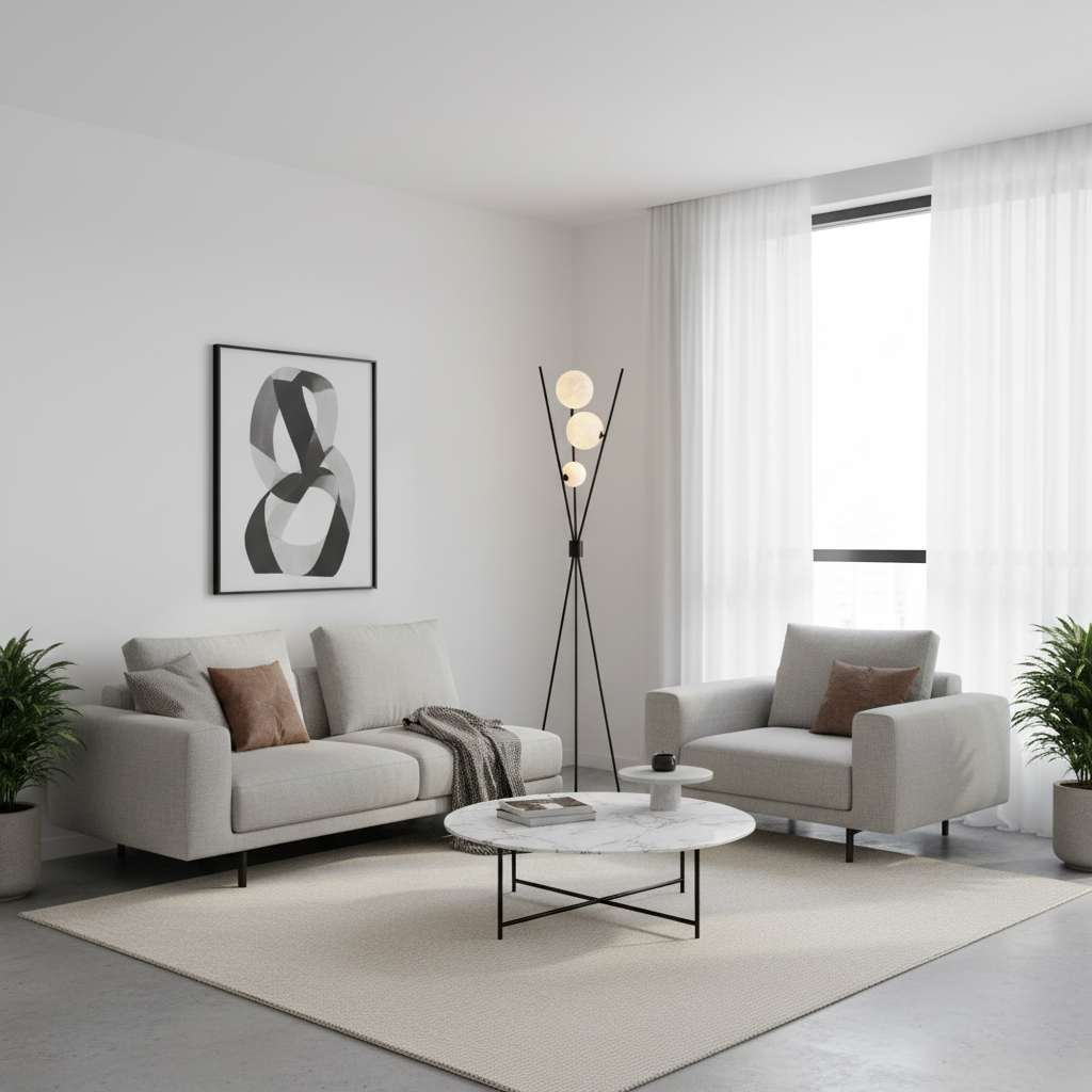 Moonlight Elegance - LED Floor and Table Lamp
