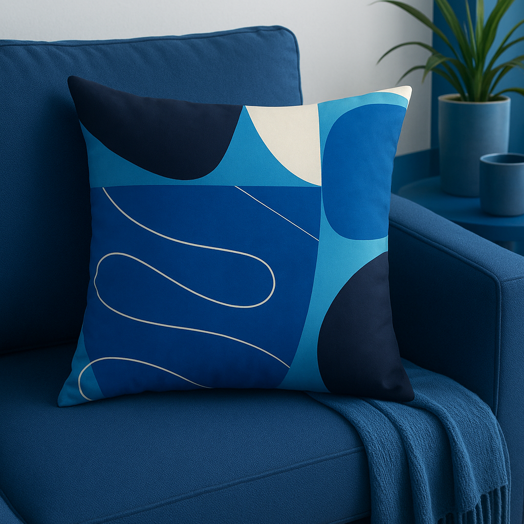 Mosaic Modern Abstract Cushion Cover – Durable Polyester Sofa Accent