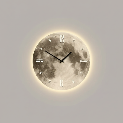Celestia Modern Wall Clock – Unique Moon Design for Elegant Home Decor