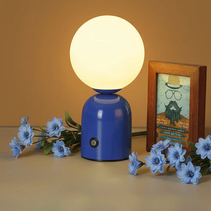 Pearl Orb Modern Bedside Table Lamp with Dimmable LED Light
