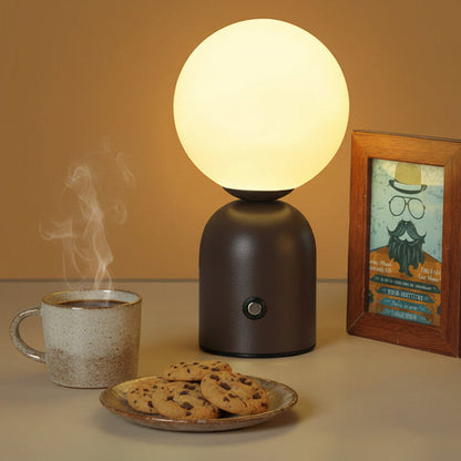 Pearl Orb Modern Bedside Table Lamp with Dimmable LED Light