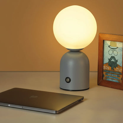 Pearl Orb Modern Bedside Table Lamp with Dimmable LED Light