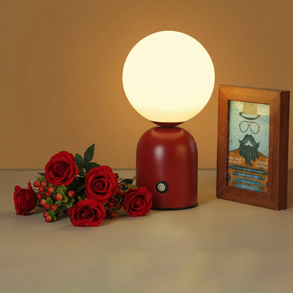Pearl Orb Modern Bedside Table Lamp with Dimmable LED Light