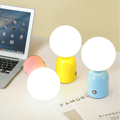 Pearl Orb Modern Bedside Table Lamp with Dimmable LED Light