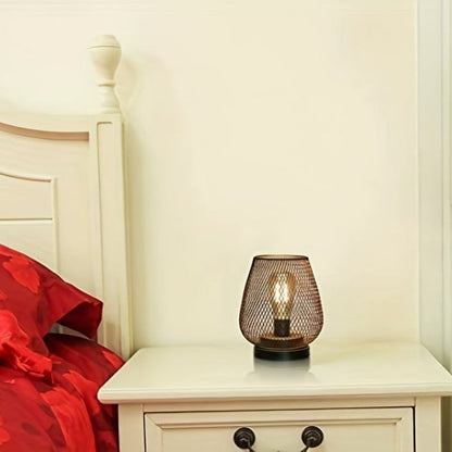 Nexi Industrial Bedside Lamp Set – Stylish Metal Mesh Design for Cozy Lighting