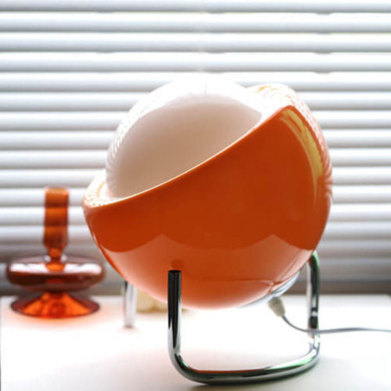 Apricot Glass Table Lamp with USB Accent Lighting