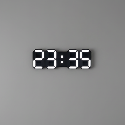 Orvexa Modern 3D LED Digital Wall Clock – Sleek Contemporary Display for Stylish Interiors