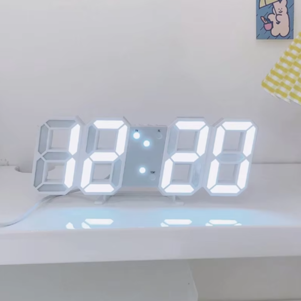 Orvexa Modern 3D LED Digital Wall Clock – Sleek Contemporary Display for Stylish Interiors