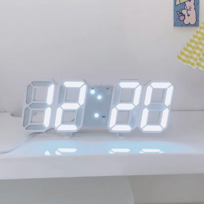 Orvexa Modern 3D LED Digital Wall Clock – Sleek Contemporary Display for Stylish Interiors