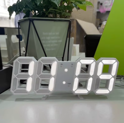 Orvexa Modern 3D LED Digital Wall Clock – Sleek Contemporary Display for Stylish Interiors