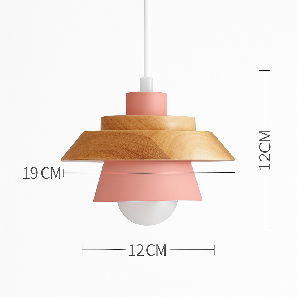 Nexus Nordic Pendant Light – Metal and Wood Fixture for Modern Interiors
