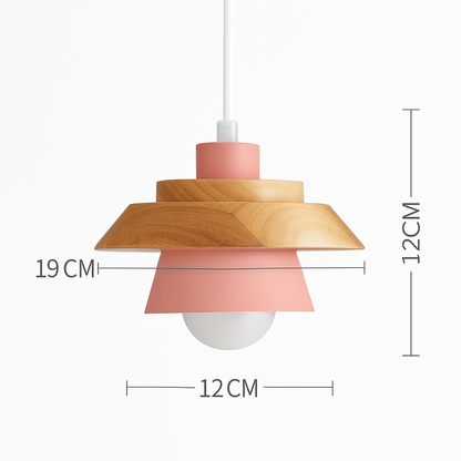 Nexus Nordic Pendant Light – Metal and Wood Fixture for Modern Interiors