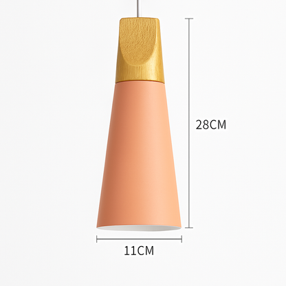 Nexus Nordic Pendant Light – Metal and Wood Fixture for Modern Interiors