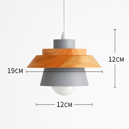 Nexus Nordic Pendant Light – Metal and Wood Fixture for Modern Interiors
