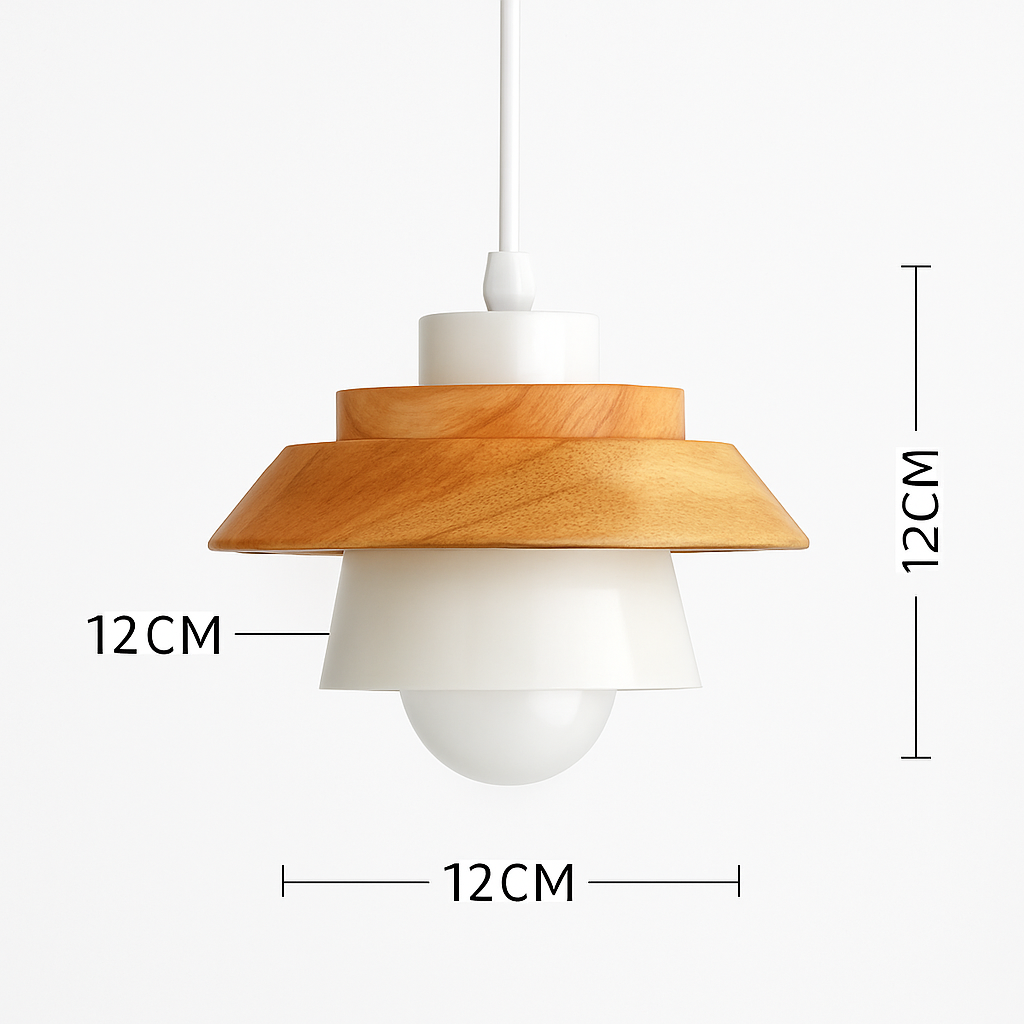 Nexus Nordic Pendant Light – Metal and Wood Fixture for Modern Interiors