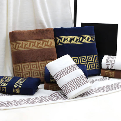 Elvara Cotton Towel Set for Soft Absorbent Bathroom Comfort