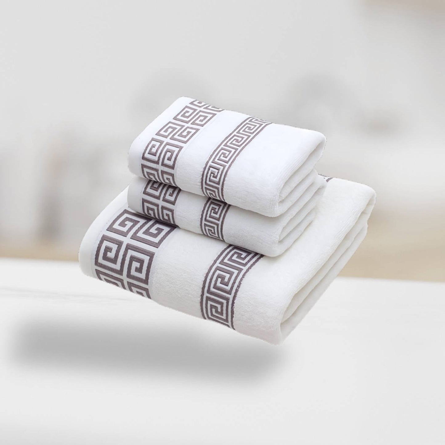 Elvara Cotton Towel Set for Soft Absorbent Bathroom Comfort
