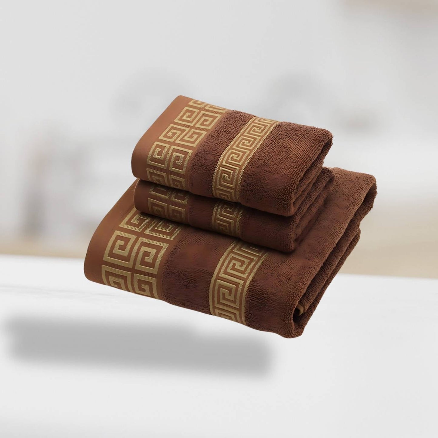 Elvara Cotton Towel Set for Soft Absorbent Bathroom Comfort