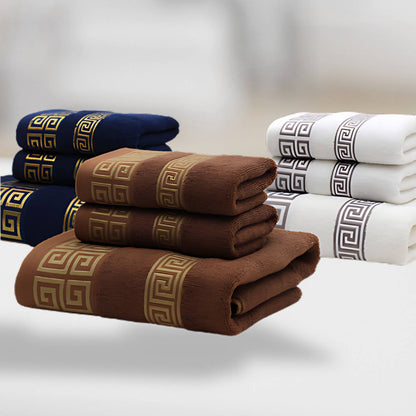Elvara Cotton Towel Set for Soft Absorbent Bathroom Comfort