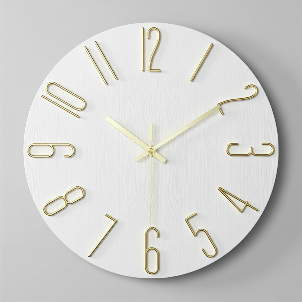 Aurum Modern Wall Clock – Elegant Minimalist Home Decor Piece