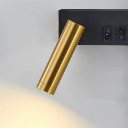 Velisse Scandinavian Wall Bedside Lamp with Adjustable LED Reading Light