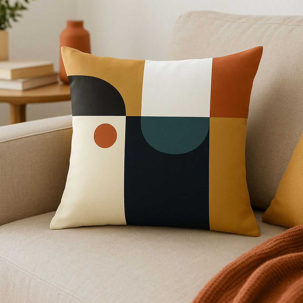 Nora Abstract Cushion Cover – Modern Design for Stylish Living Spaces