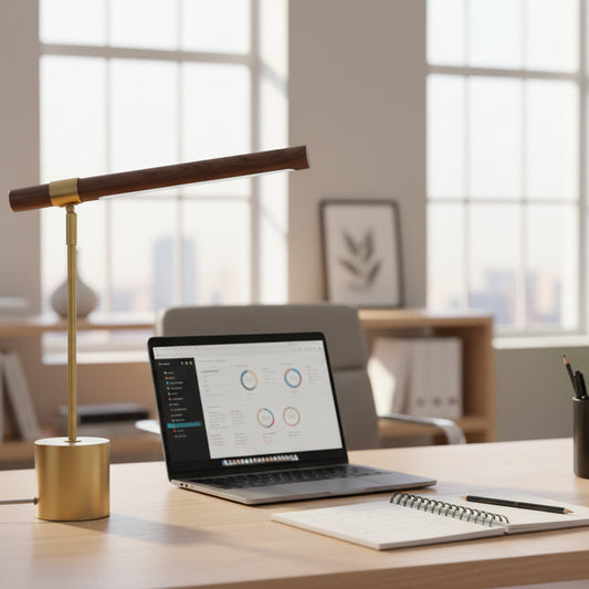 Corell Modern Gold Table Lamp – Sleek LED Design for Cozy Bedside Spaces