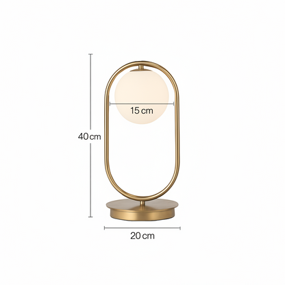 Alivara Modern Gold Table Lamp – Stylish Glass Ball Design for Elegant Home Decor