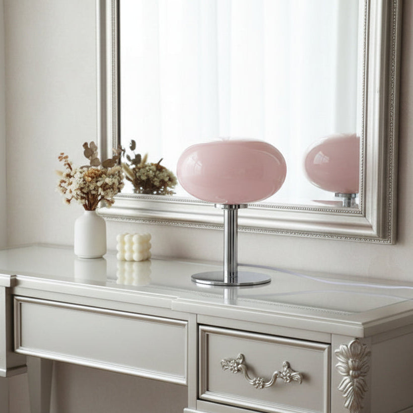 Valtera Retro Glass Table Lamp with Warm Ambient Bedroom Lighting