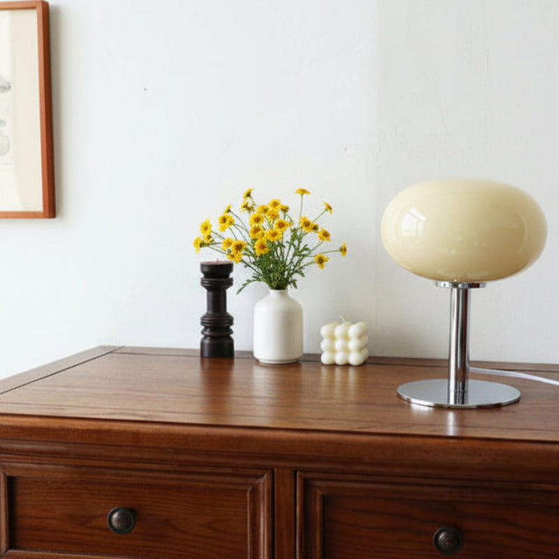 Valtera Retro Glass Table Lamp with Warm Ambient Bedroom Lighting