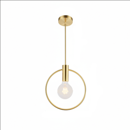 Aria Modern Gold Round Pendant Light – Elegant Metal Fixture for Stylish Spaces