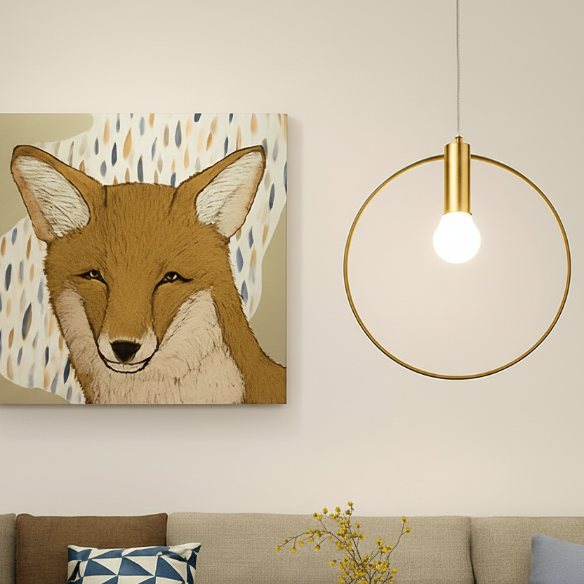 Aria Modern Gold Round Pendant Light – Elegant Metal Fixture for Stylish Spaces