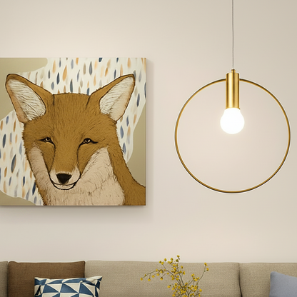 Aria Modern Gold Round Pendant Light – Elegant Metal Fixture for Stylish Spaces