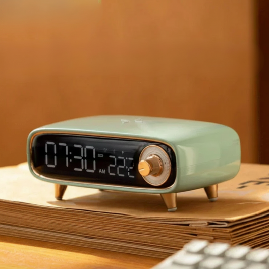 Clifton Alarm Clock with Wireless Charging Speaker and LED Light