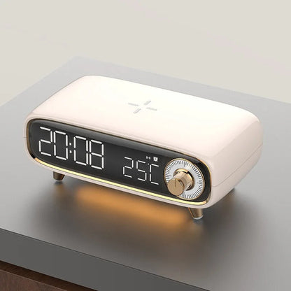 Clifton Alarm Clock with Wireless Charging Speaker and LED Light
