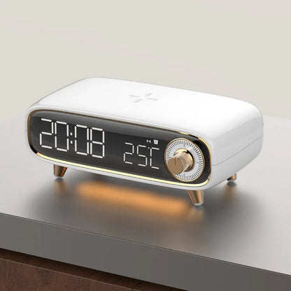 Clifton Alarm Clock with Wireless Charging Speaker and LED Light